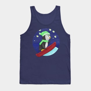 Penguin, snowboarder Tank Top